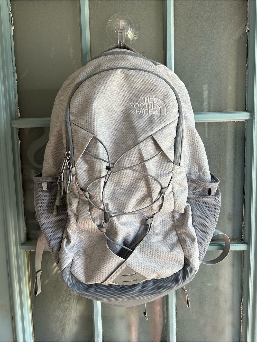The North Face Women’s Jester Backpack Travel Laptop Bag Heathered Gray White